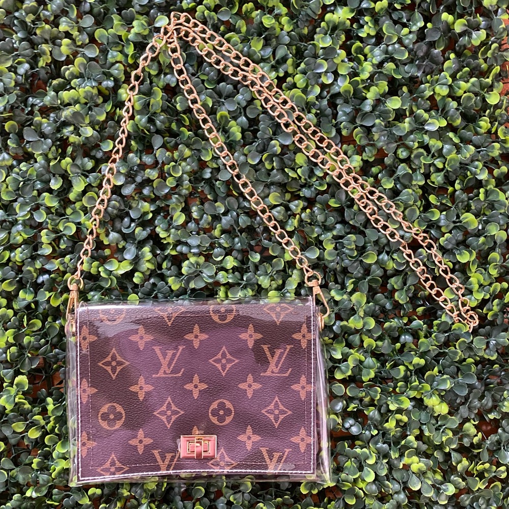 Clear crossbody stadium purse/pvc bag/football szn/ small